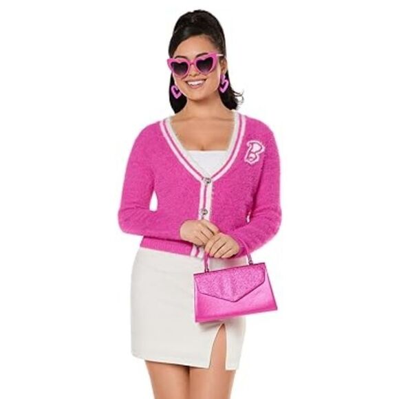New Barbie Cardigan Sweater size L - Picture 1 of 9